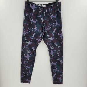 Nike just do it camo purple leggings large logo spell out comfy cotton